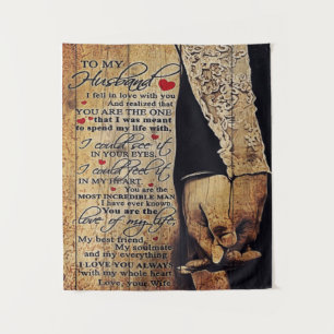 Cadeau Liefde citaten voor mijn man Wandkleed