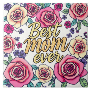 Cadeau Luxe Bloemen Modern Collectie Tegeltje