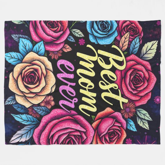 Cadeau Luxe Bloemen Populair Collectie Fleece Deken (Voorkant (Horizontaal))