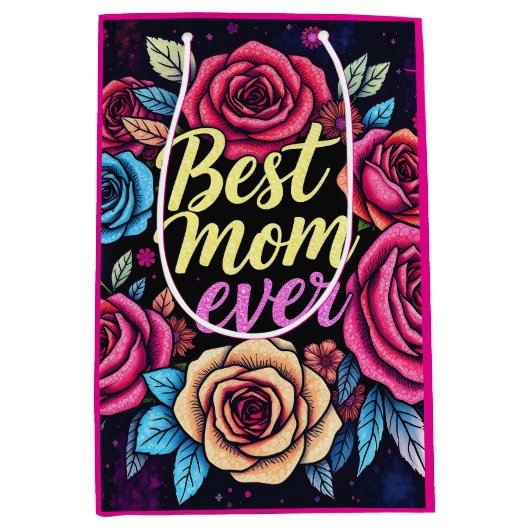 Cadeau Luxe Bloemen Populair Collectie Medium Cadeauzakje (Voorkant)