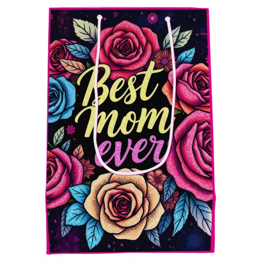 Cadeau Luxe Bloemen Populair Collectie Medium Cadeauzakje (Achterkant)