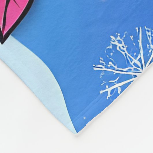 Cadeau Luxe Bloemen Trendy Collectie Fleece Deken (Hoek)