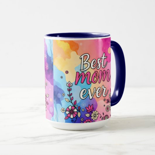 Cadeau Luxe Bloemen Trendy Collectie Mok (Voorkant rechts)