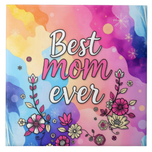 Cadeau Luxe Bloemen Trendy Collectie Tegeltje