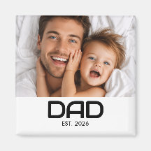 Cadeau magneet met foto van vader