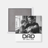 Cadeau magneet met foto van vader (Voorkant / Achterkant)