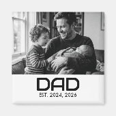 Cadeau magneet met foto van vader (Voorkant)