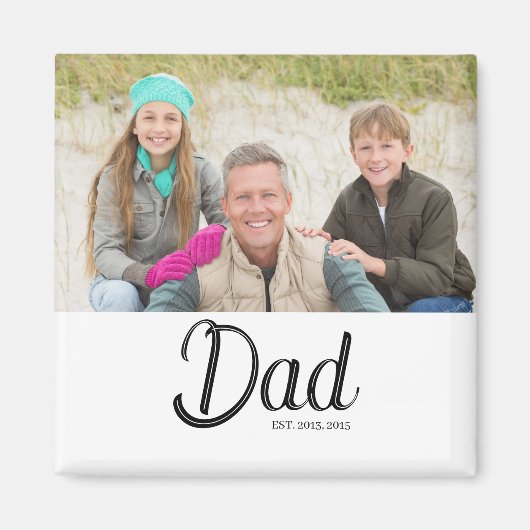 Cadeau Magneet met Foto voor Vader (Voorkant)