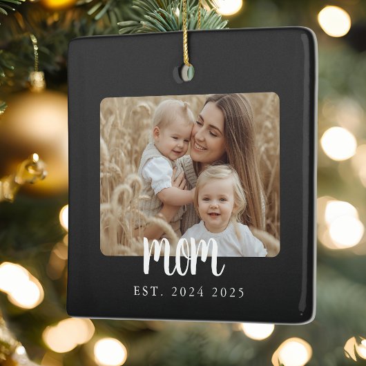 Cadeau Magnetisch Foto van Moeder Keramisch Ornament