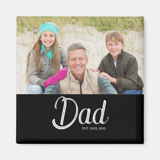 Cadeau Magnetische Foto voor Papa Magneet (Voorkant)