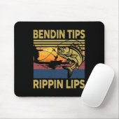 Cadeau Mannen Bendin Tips Rippin Lips Vissen-shirt Muismat (Met muis)