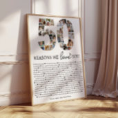 Cadeau met 50 Redenen Waarom We Van Je Houden Foto Poster