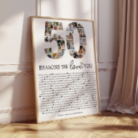 Cadeau met 50 Redenen Waarom We Van Je Houden Foto