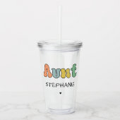 Cadeau met aangepaste tankwagen | Aangepaste tante Acryl Drinkbeker (Voorkant)
