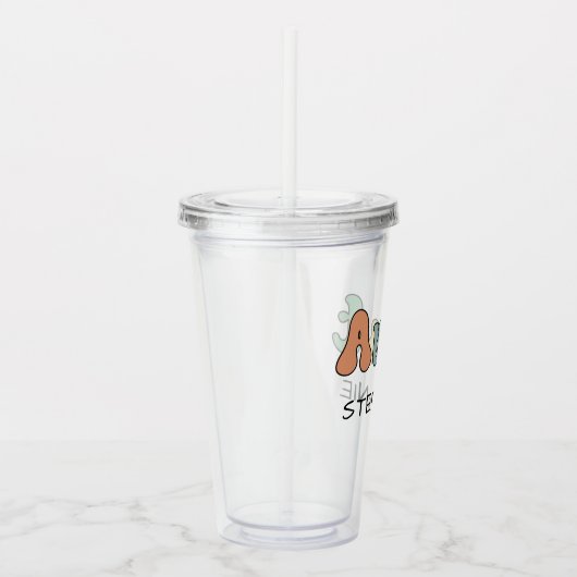 Cadeau met aangepaste tankwagen | Aangepaste tante Acryl Drinkbeker (Rechts)