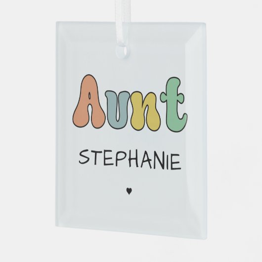 Cadeau met aangepaste tankwagen | Aangepaste tante Glas Ornament (Voorkant links)