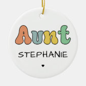 Cadeau met aangepaste tankwagen | Aangepaste tante Keramisch Ornament (Voorkant)