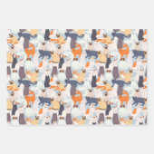 Cadeau met Cartoon Kat Huisdier Patroon Inpakpapier Vel (Voorkant 3)