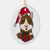 Cadeau met de kerstfeestdag in Guinee Keramisch Ornament (Rechts)