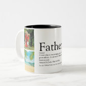 Cadeau met definitie citaat foto collage voor vade tweekleurige koffiemok (Voorkant links)