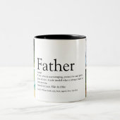 Cadeau met definitie citaat foto collage voor vade tweekleurige koffiemok (Center)