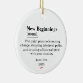 Cadeau met definitie van nieuwe begin ornament (Rechts)