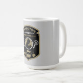 cadeau met detectivethema koffiemok (Voorkant rechts)