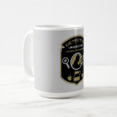 cadeau met detectivethema koffiemok (Voorkant links)