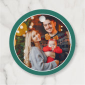 Cadeau met een strik kerst op maat bedankjes labels (Achterkant)