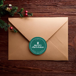 Cadeau met een strik kerst op maat ronde sticker