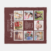 Cadeau met familiestamboom en fotocollage gedicht  fleece deken (Voorkant (Horizontaal))