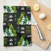 Cadeau met fietsthema theedoek (Quarter Fold)