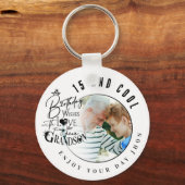 Cadeau met foto van lieve kleinzoon sleutelhanger (Voorkant)
