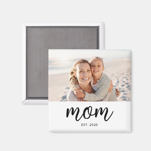 Cadeau met foto van mama magneet (Voorkant / Achterkant)