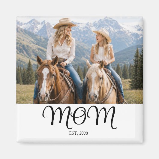 Cadeau met foto van mama magneet (Voorkant)