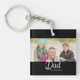 Cadeau met foto van papa gemaakt sleutelhanger