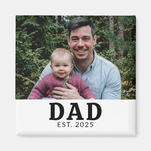 Cadeau met foto van papa  magneet (Voorkant)