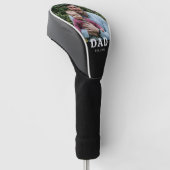 Cadeau met foto van papa opgericht golfheadcover (Schuin)