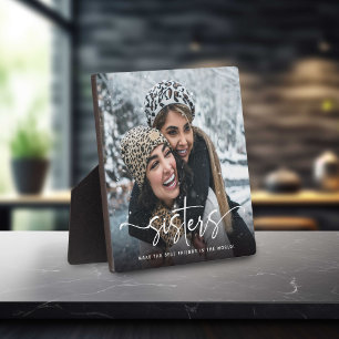 Cadeau met foto van Script Sisters Fotoplaat