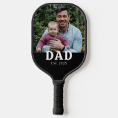Cadeau met foto van vader pickleball paddle (Achterkant)