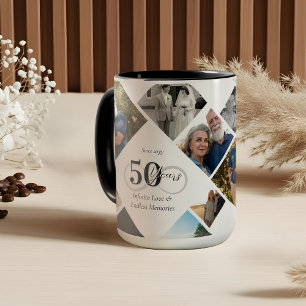 Cadeau met fotocollage voor 50-jarig jubileum en o mok