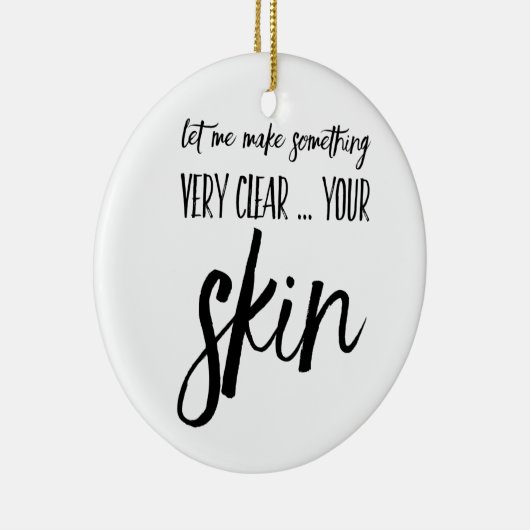 Cadeau met kerstcadeau voor skincare keramisch ornament (Rechts)