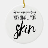 Cadeau met kerstcadeau voor skincare keramisch ornament (Voorkant)