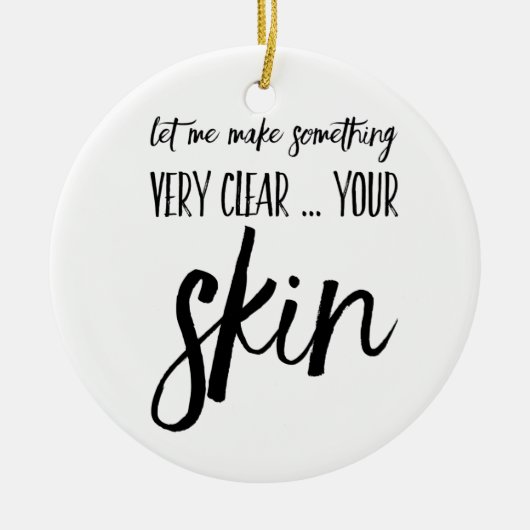 Cadeau met kerstcadeau voor skincare keramisch ornament (Voorkant)