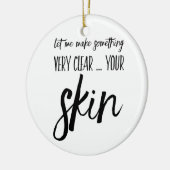 Cadeau met kerstcadeau voor skincare keramisch ornament (Links)