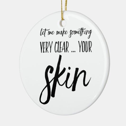 Cadeau met kerstcadeau voor skincare keramisch ornament (Links)