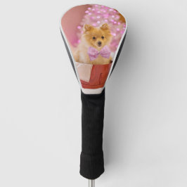 Cadeau met kerstcadeautjes voor honden golfheadcover