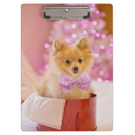 Cadeau met kerstcadeautjes voor honden klembord