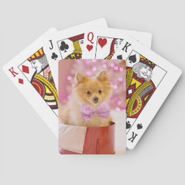 Cadeau met kerstcadeautjes voor honden pokerkaarten