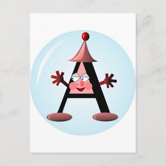 Cadeau met Letter A-initiaal Briefkaart (Voorkant)